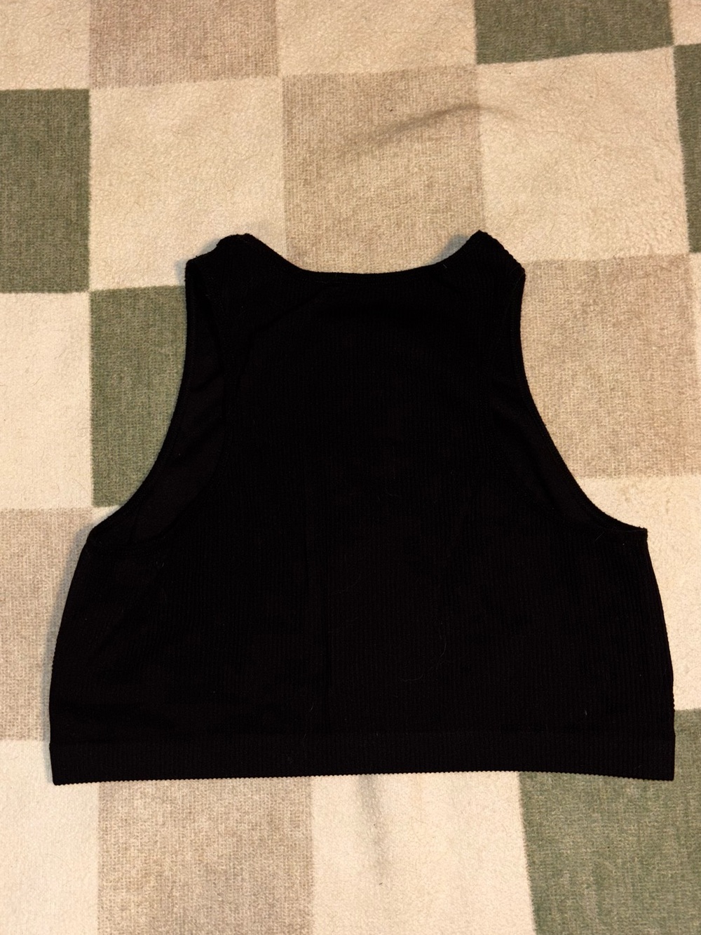 Garage Black Cropped Ribbed Tank - Picture 3 of 3